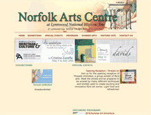 Tablet Screenshot of norfolkartscentre.ca